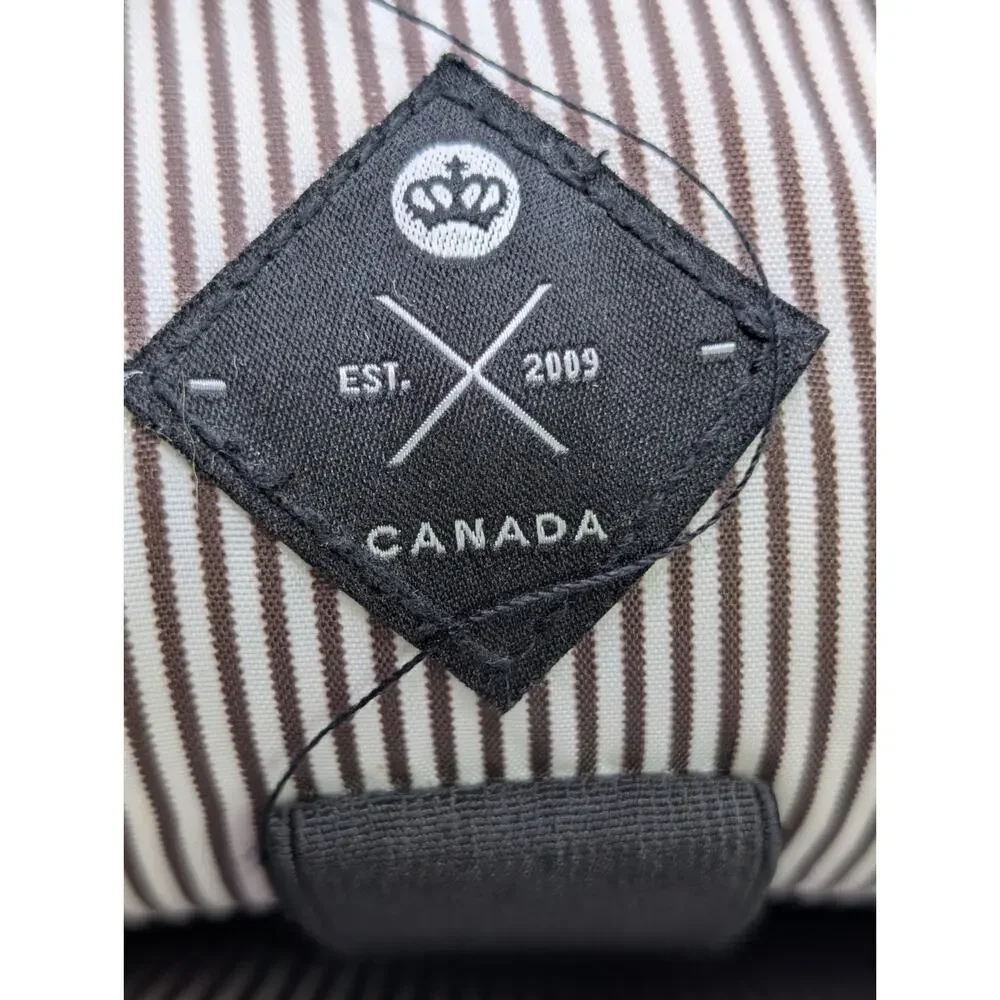 PKG Canada Laptop Messenger Bag Gray Tan Briefcase Shoulder Strap Travel Work